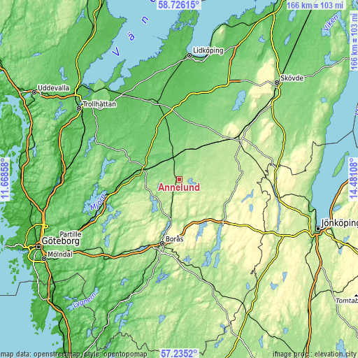 Topographic map of Annelund