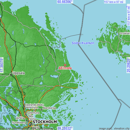 Topographic map of Älmsta