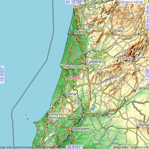 Topographic map of Soure