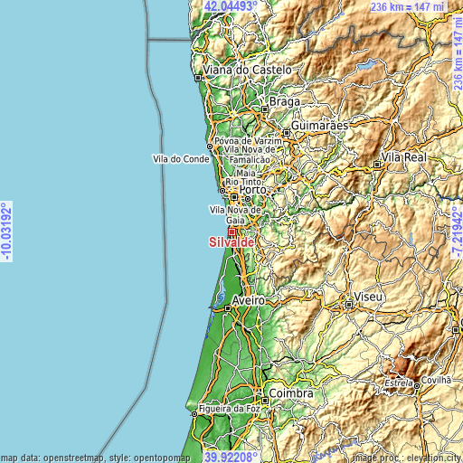 Topographic map of Silvalde