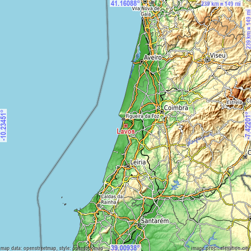 Topographic map of Lavos