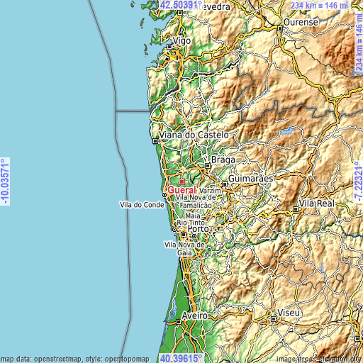 Topographic map of Gueral