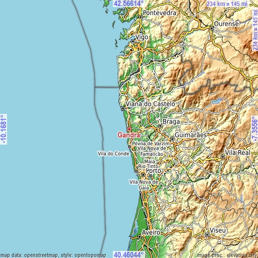 Topographic map of Gandra