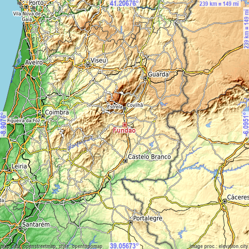 Topographic map of Fundão