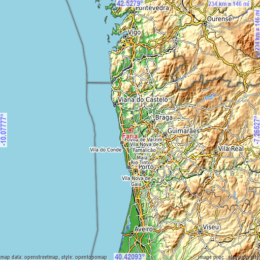 Topographic map of Faria