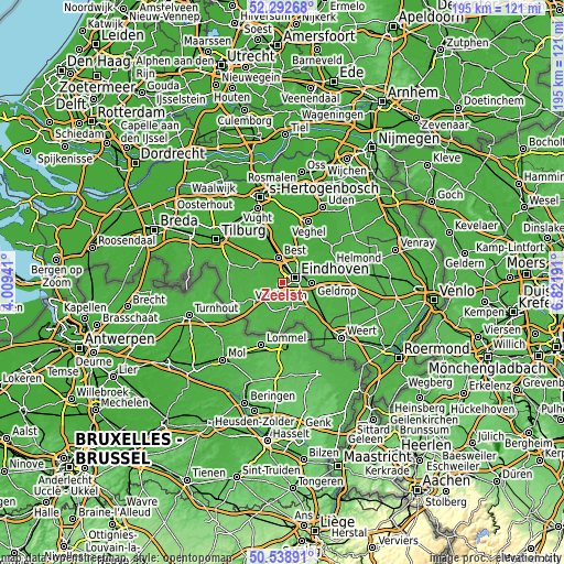 Topographic map of Zeelst