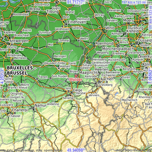 Topographic map of Wolder