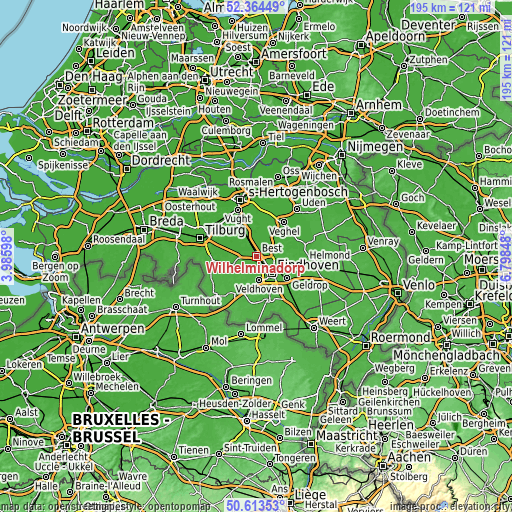 Topographic map of Wilhelminadorp