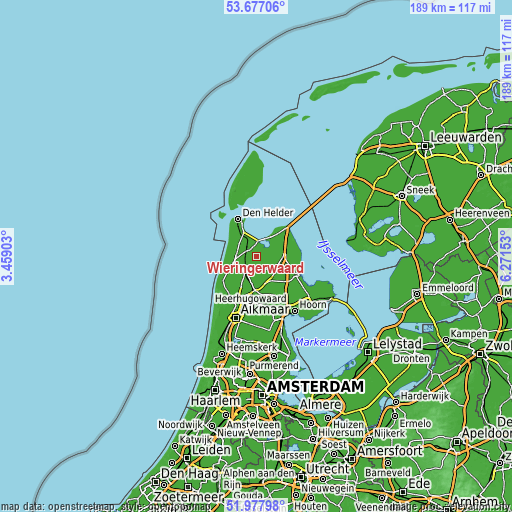 Topographic map of Wieringerwaard