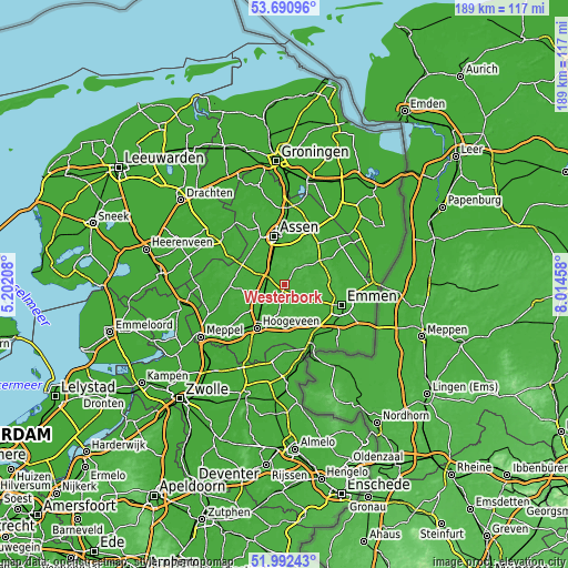 Topographic map of Westerbork