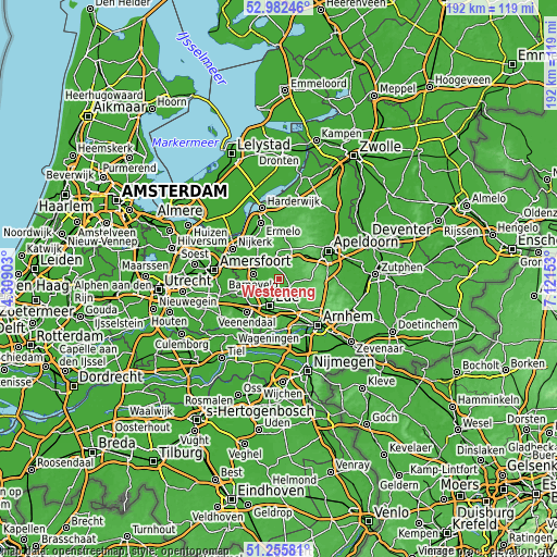 Topographic map of Westeneng