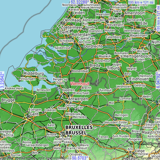 Topographic map of Wernhout