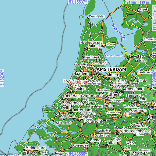 Topographic map of Weerestein