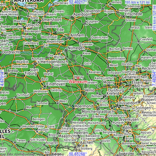 Topographic map of Wanssum