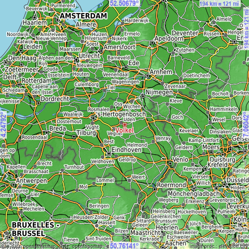 Topographic map of Volkel