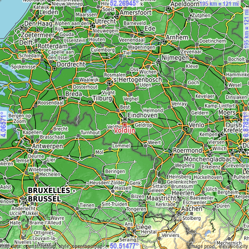 Topographic map of Voldijn