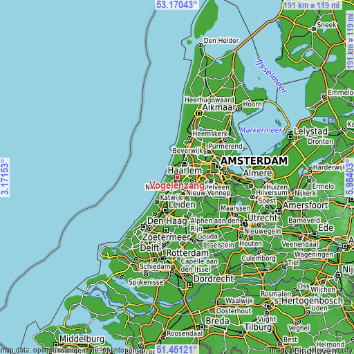 Topographic map of Vogelenzang