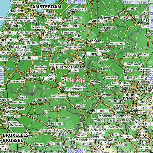 Topographic map of Venhorst