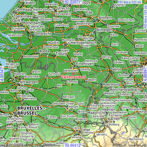 Topographic map of Valkenswaard