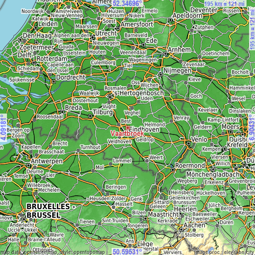 Topographic map of Vaartbroek