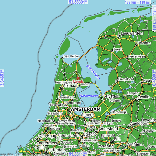 Topographic map of Twisk