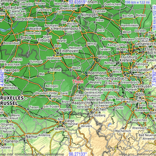 Topographic map of Thorn