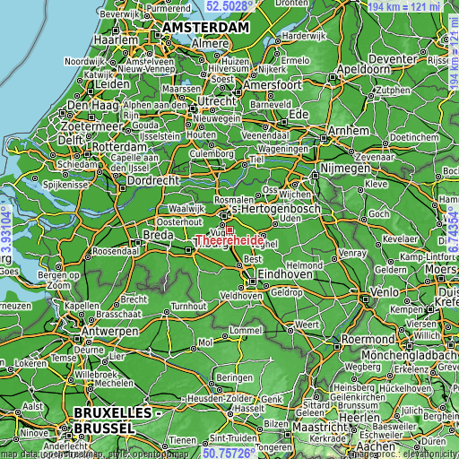 Topographic map of Theereheide