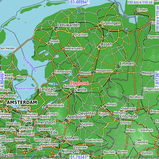 Topographic map of Staphorst