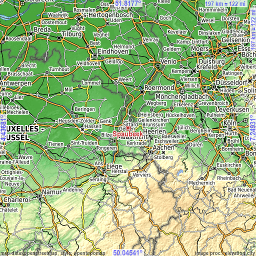 Topographic map of Spaubeek