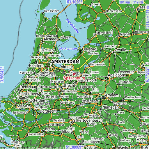 Topographic map of Spakenburg