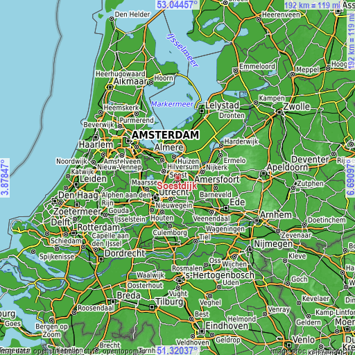 Topographic map of Soestdijk