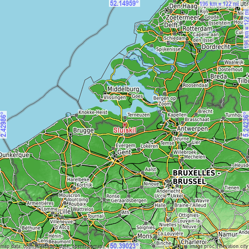 Topographic map of Sluiskil