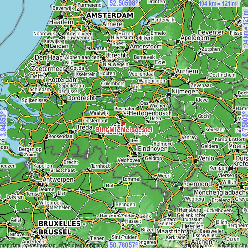 Topographic map of Sint-Michielsgestel