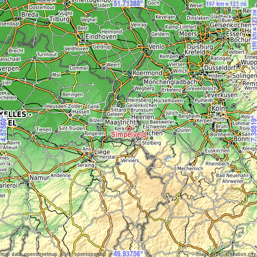 Topographic map of Simpelveld