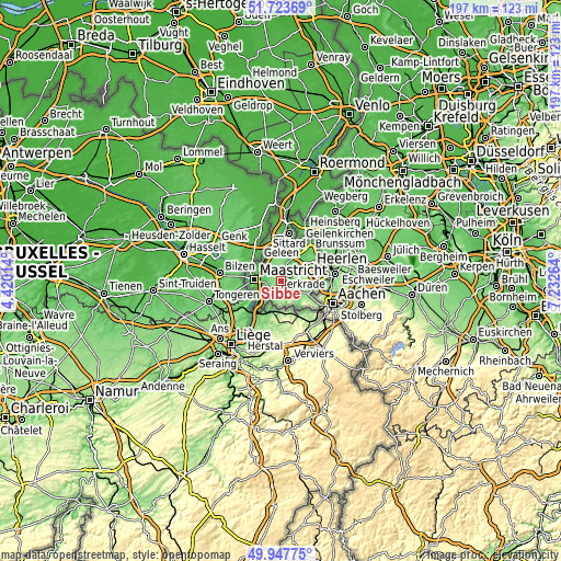 Topographic map of Sibbe