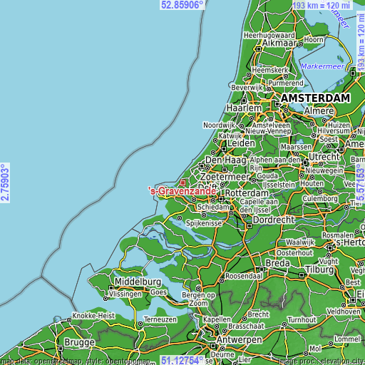 Topographic map of 's-Gravenzande