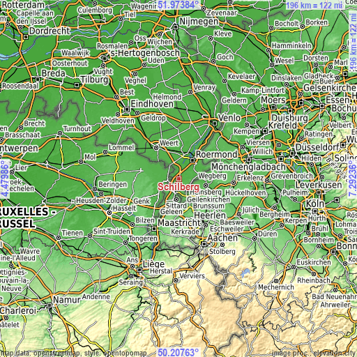 Topographic map of Schilberg