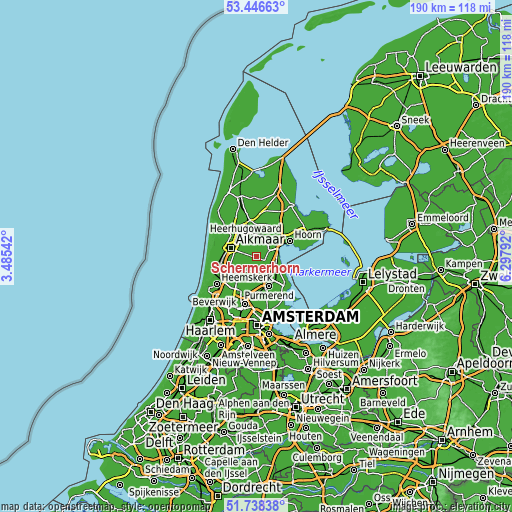 Topographic map of Schermerhorn