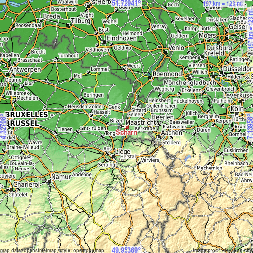 Topographic map of Scharn