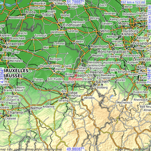 Topographic map of Rothem