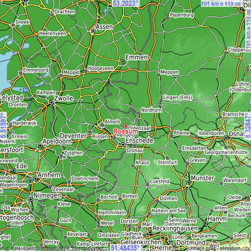 Topographic map of Rossum