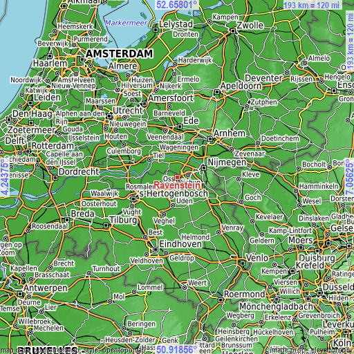 Topographic map of Ravenstein