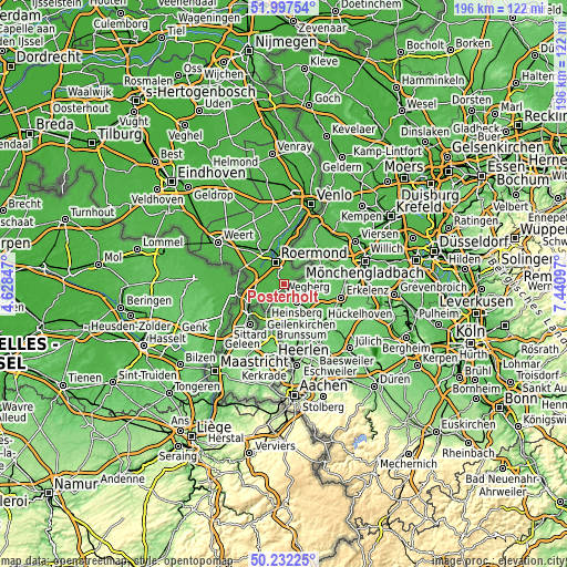 Topographic map of Posterholt