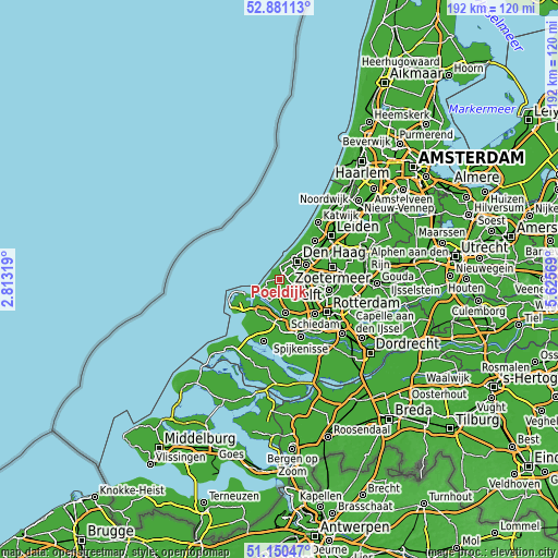 Topographic map of Poeldijk