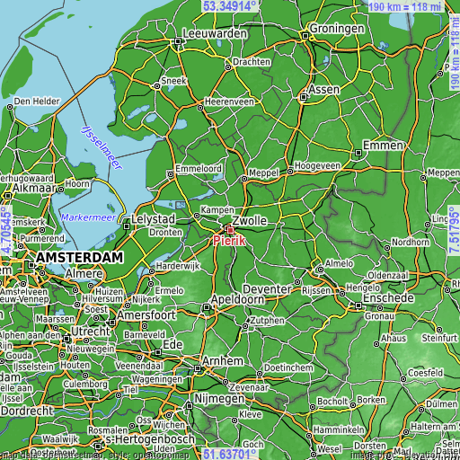 Topographic map of Pierik