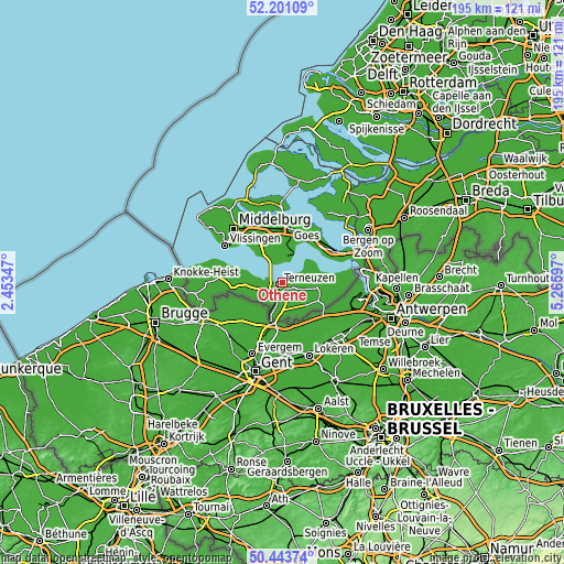 Topographic map of Othene