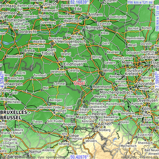 Topographic map of Ospel