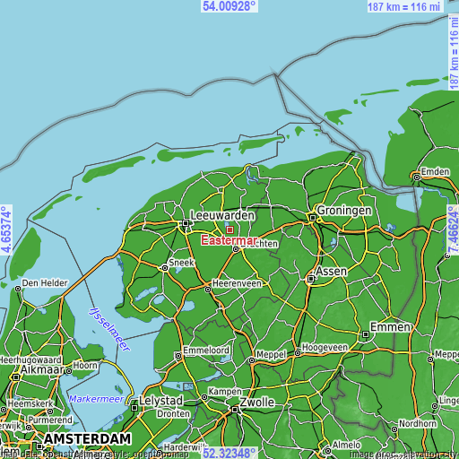 Topographic map of Eastermar