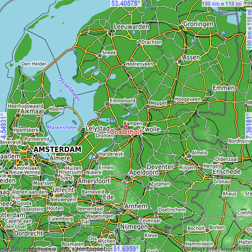 Topographic map of Oosterholt