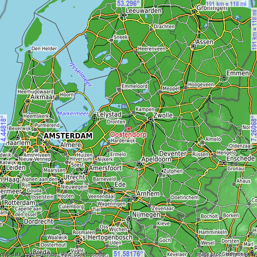 Topographic map of Oostendorp